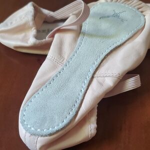 Capezio Cream Ballet Shoes with Floral Lining